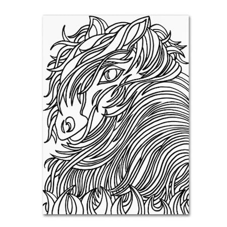 Trademark Fine Art Kathy G. Ahrens 'Harrington the Horse' Canvas Art, 24x32 ALI3374-C2432GG
